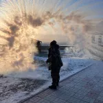 В Сайлюгемском нацпарке провели народную забаву с кипятком в мороз до -50