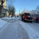 Пункт выдачи заказов загорелся в славгородской пятиэтажке