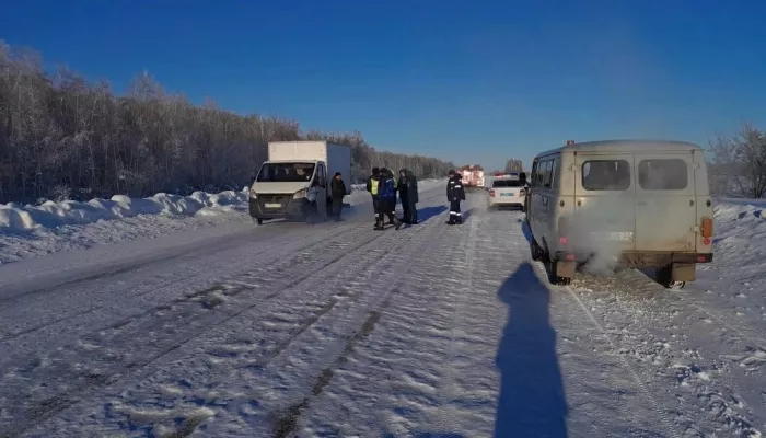 Пожарные пришли на помощь водителю сломавшегося хлебовоза в Алтайском крае