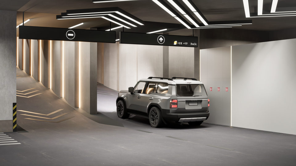 Подземный паркинг "Сахаров Парка". Рампа