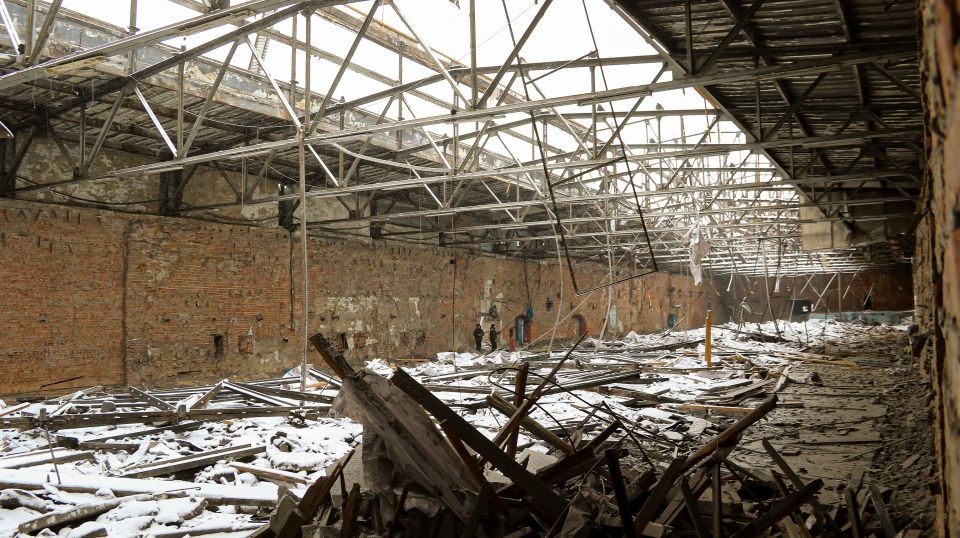 Территория Барнаульского сереброплавильного завода. Январь 2026 года