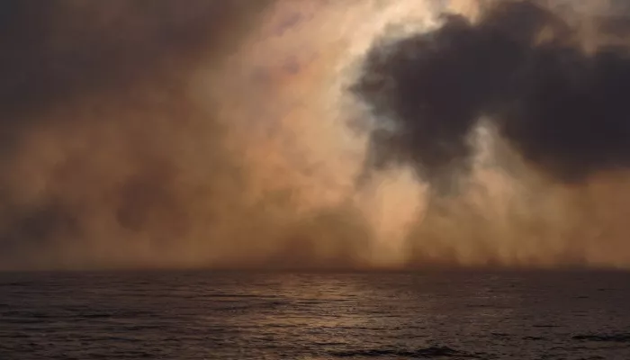 Телецкое озеро устроило мрачное туманное представление. Завораживающие фото