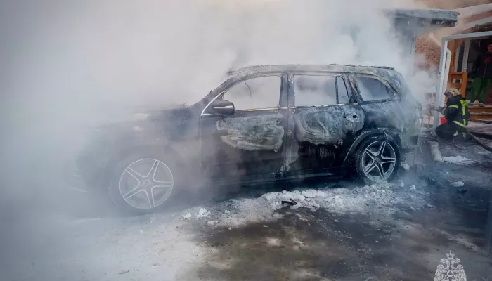 В Омске эксперт по пожарной безопасности случайно спалил иномарку за 10 млн рублей