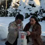 Лерчек и ее жених-аргентинец раскрыли пол будущего ребенка на снежной гендер-пати