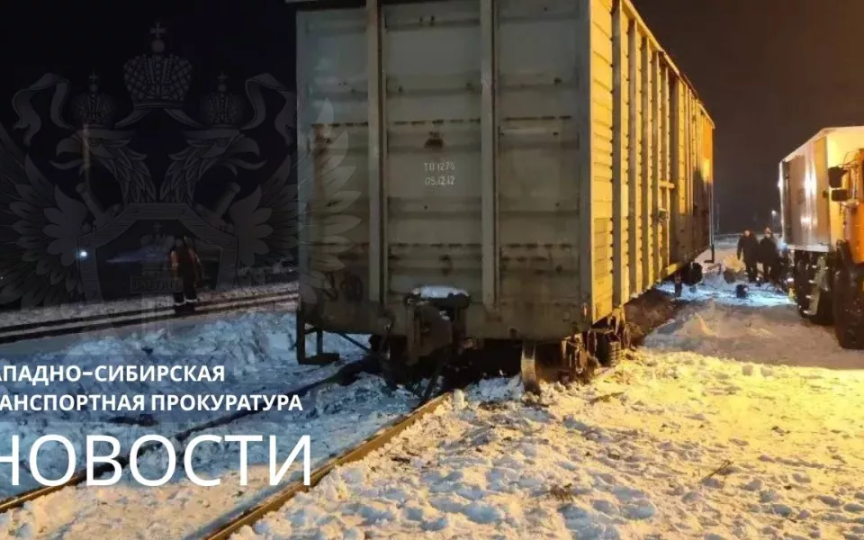 Груженый зерном вагон сошел с рельсов в Алтайском крае