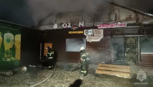 В Онгудае ранним утром произошел крупный пожар в магазине