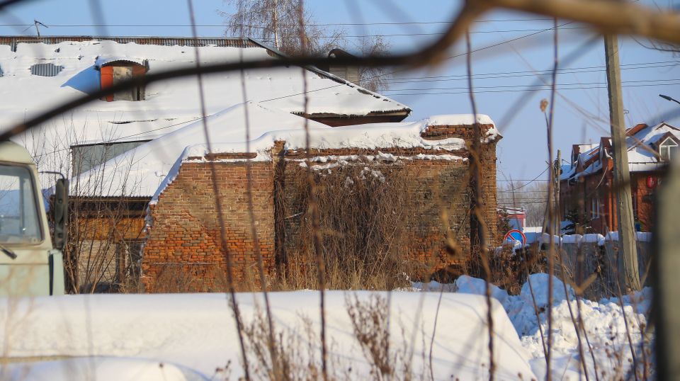 Строительная площадка на ул. Пушкина, 30. Январь 2026 года