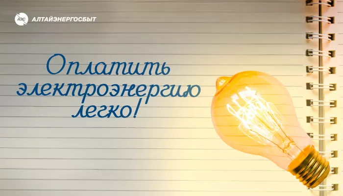 Алтайэнергосбыт: как оплатить электроэнергию онлайн