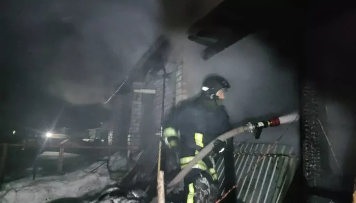 Серьезный пожар из-за печки произошел в пригороде Барнаула