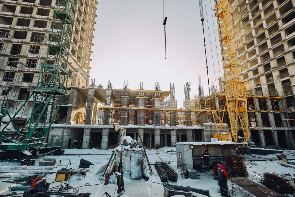 Строительство премиальных резиденций "Сахаров Парк". Февраль 2026 года