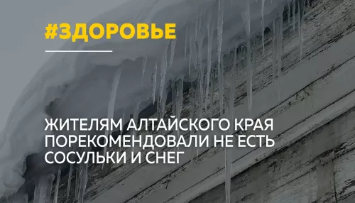 Жителям Барнаула не советуют есть снег и сосульки из-за опасности для здоровья