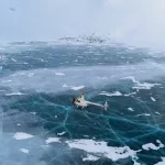 Прокуратура заинтересовалась посадкой вертолета на замерзший водоем в Горном Алтае