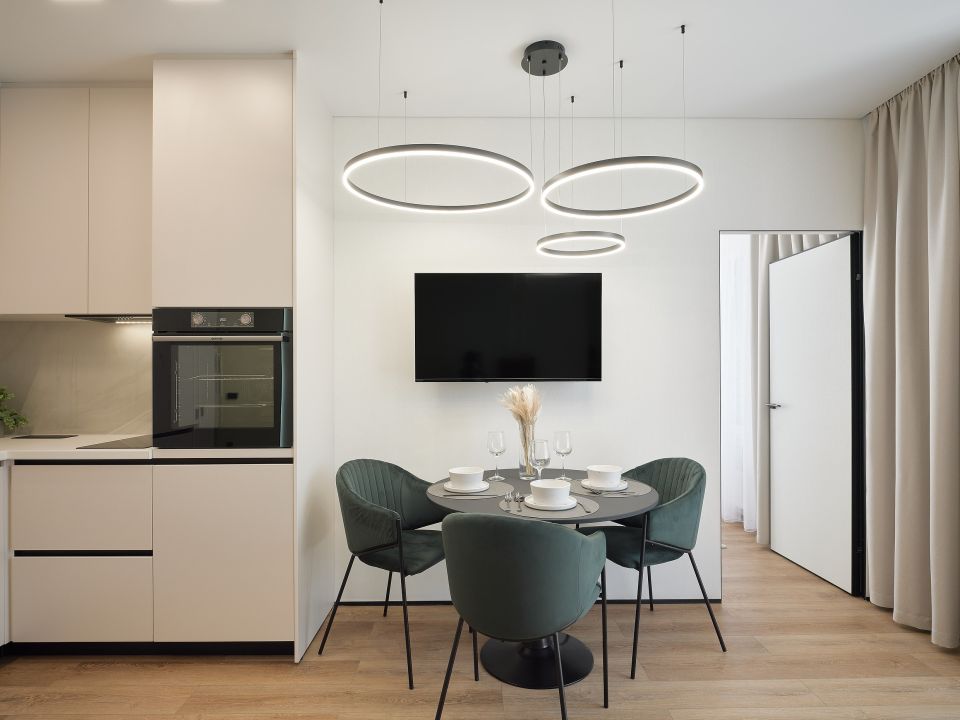 Интерьер семейных квартир в зеленом квартале "Вышка" на Горе