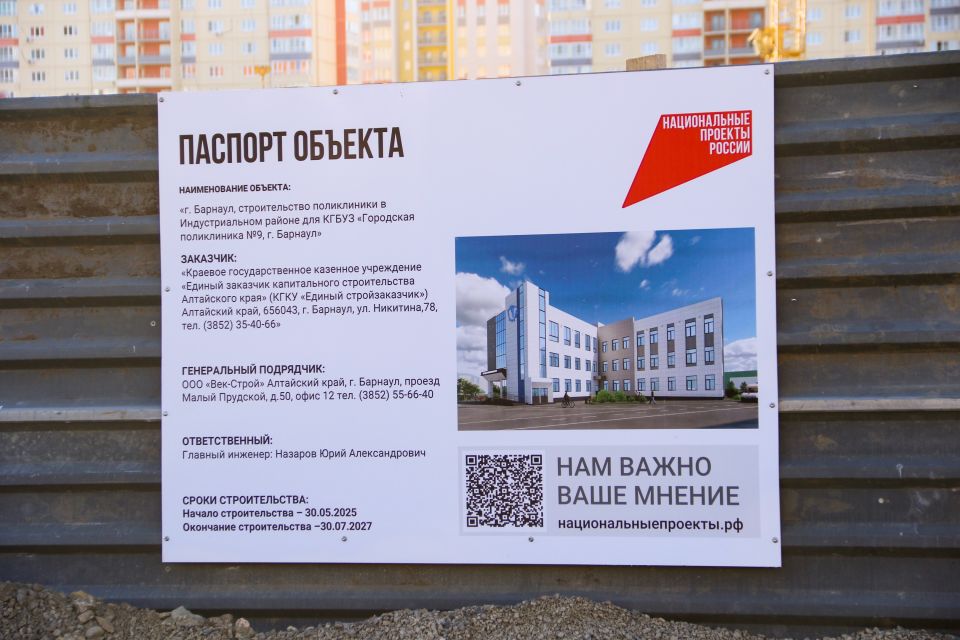 Строительная площадка для "суперполиклиники" на ул. Попова, 128. Февраль 2026 года