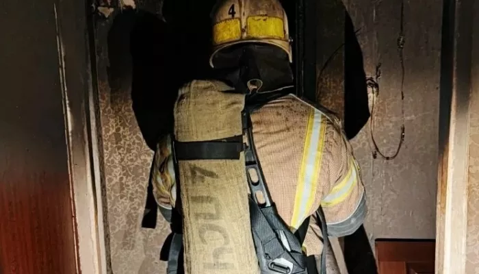 В барнаульской многоэтажке из-за короткого замыкания вспыхнула квартира