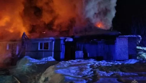 Сразу два крупных пожара произошло в Алтайском крае за минувшую ночь