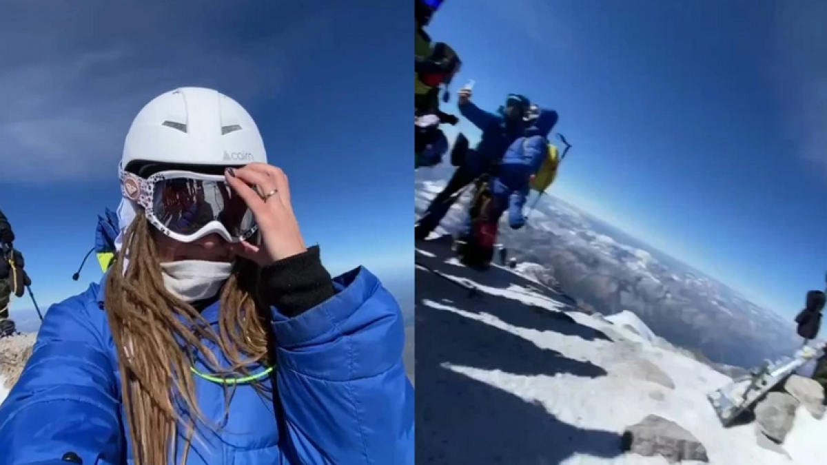 Екатерина Зюзина на Эльбрусе