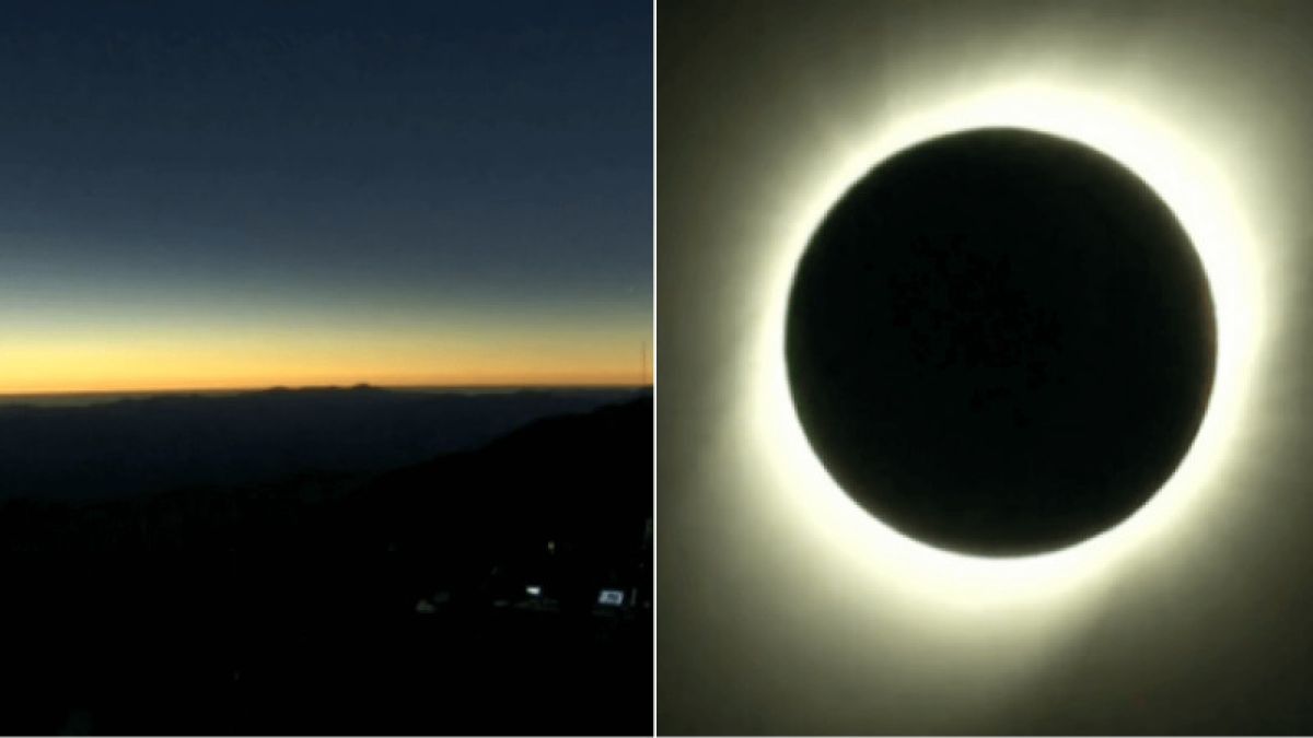 Пользователи Сети делятся снимками полного солнечного затмения