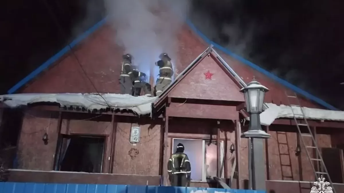 Пожар в Кызыл-Озеке Республики Алтай