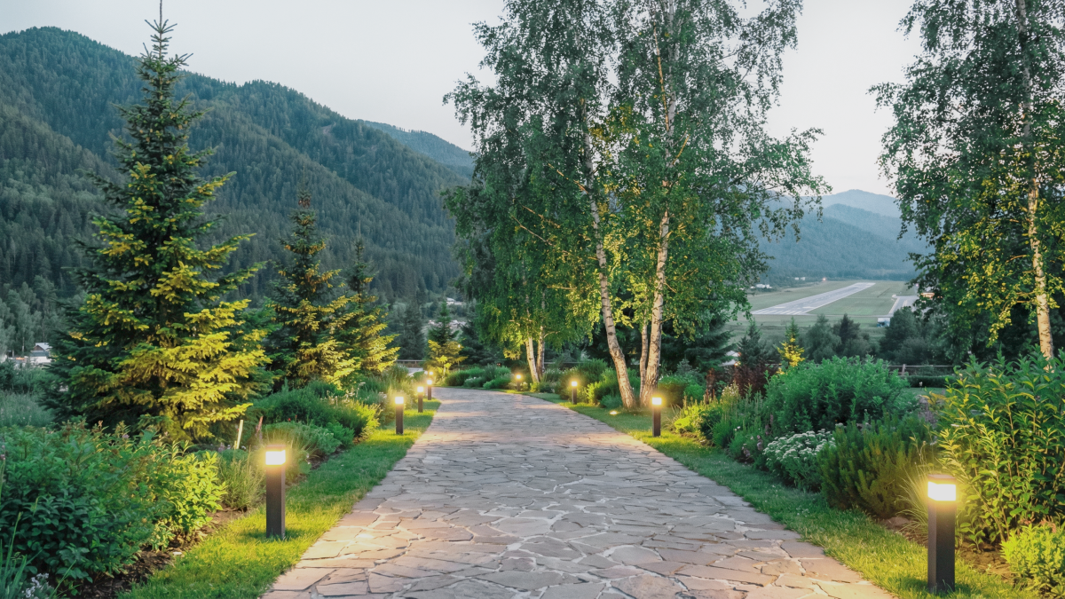 Пешеходная дорожка между апарт-комплексом "Карлуу" и аэропортом: визуализация. (Оригинал может отличаться от визуала)