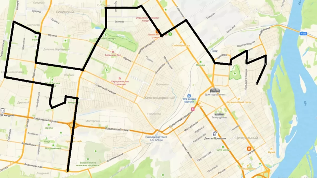 Новая схема маршрута №18