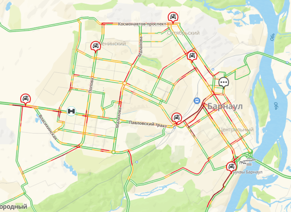 Пробки в Барнауле 3 марта