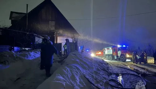 Двух женщин спасли из полыхающего дома в барнаульском садоводстве