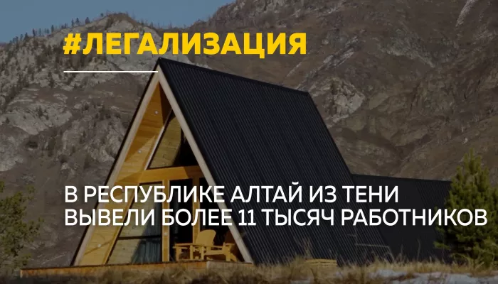 Более 11 тысяч жителей Республики Алтай легализовали свою трудовую деятельность