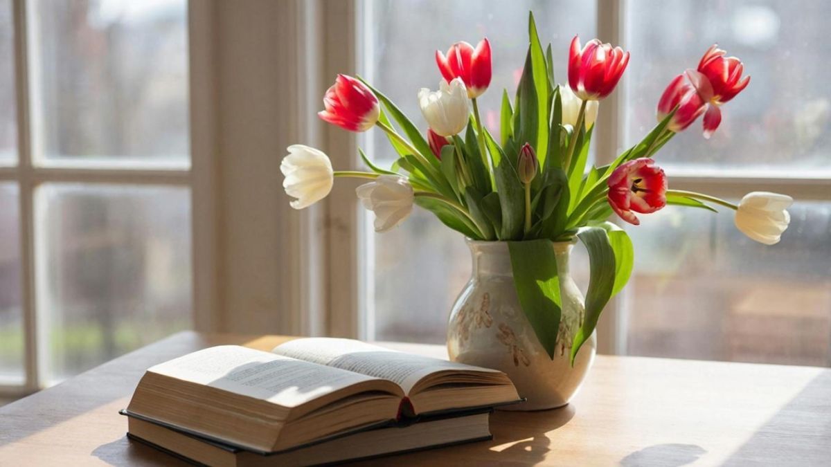 Книга. Цветы. Литература. 