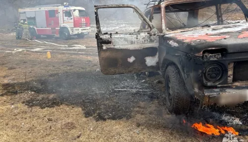 В Онгудайском районе Республики Алтай загорелся автомобиль