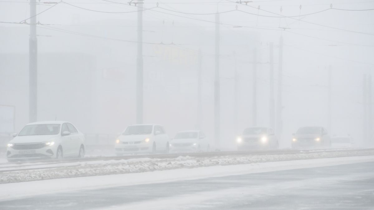 Метель в Барнауле. Март