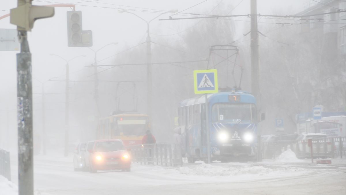 Метель в Барнауле. Март