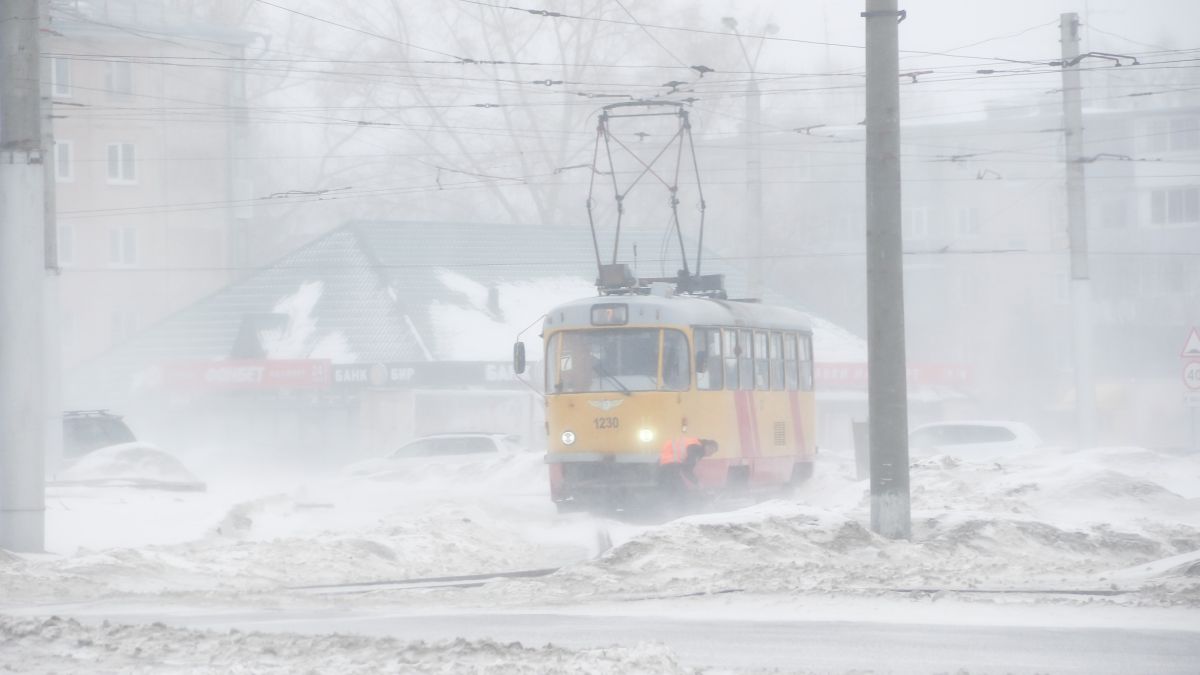 Метель в Барнауле. Март