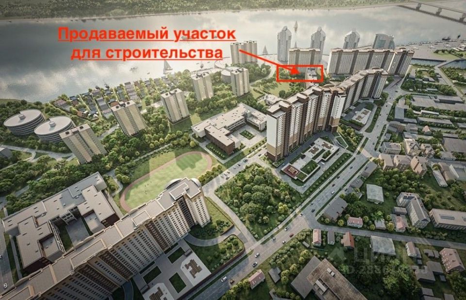 Земля под застройку находится рядом с жилыми комплексами "Аквамарин", "Новая пристань", "Родные берега"