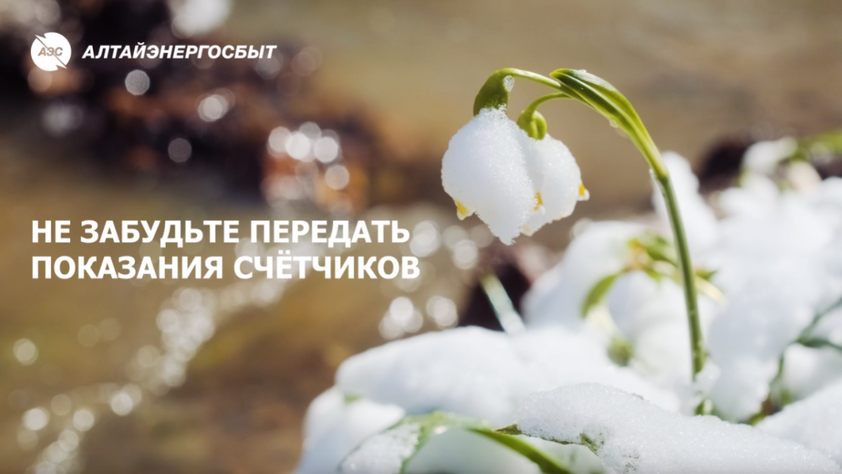 Не забудьте передать показания счетчиков