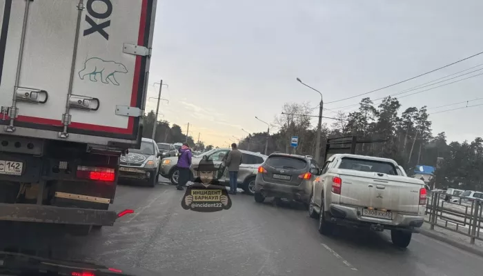 Барнаульцы стали свидетелями массового ДТП на Змеиногорском тракте