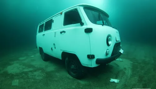 Появилось фото затонувшего вместе с туристами УАЗа на Байкале