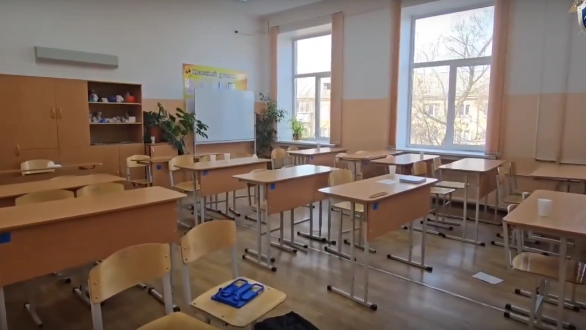 Место нападения в школе Челябинска