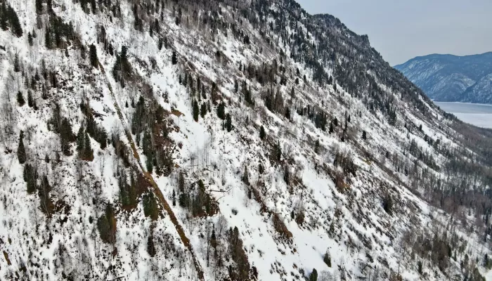 Госинспектор засняла снежные лавины в прителецкой тайге. Фото