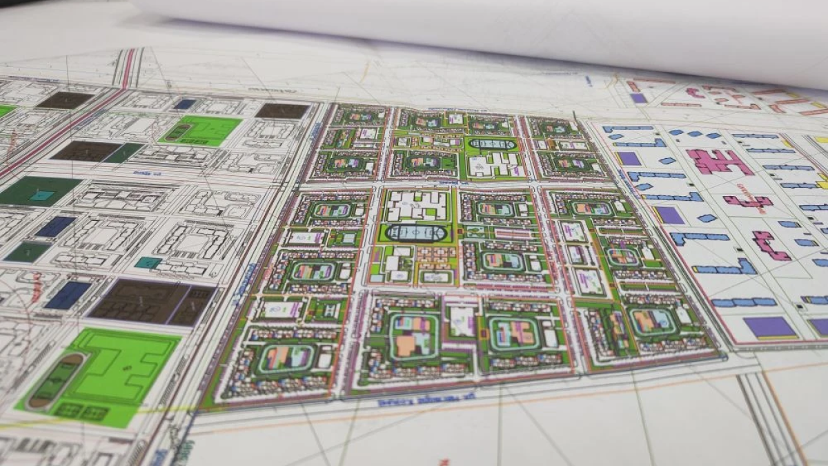 Эскизный проект планировки части кварталов около аэропорта в Барнауле
