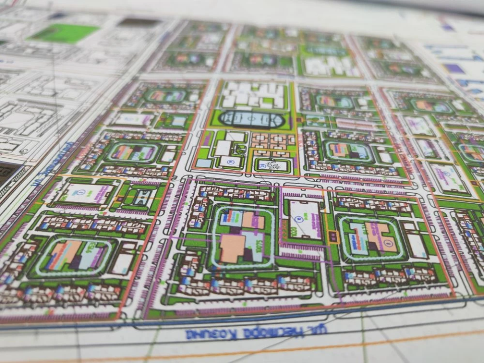 Эскизный проект планировки части кварталов около аэропорта в Барнауле