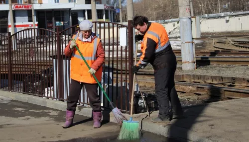 Барнаульцы вышли на уборку в первый чистый четверг. Фото