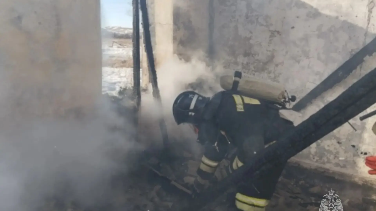 Пожар в селе Поповичи 