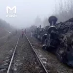 Появилось видео с места аварии пассажирского поезда в Ульяновской области