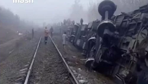 Появилось видео с места аварии пассажирского поезда в Ульяновской области