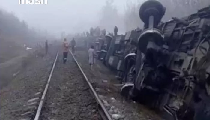 Появилось видео с места аварии пассажирского поезда в Ульяновской области