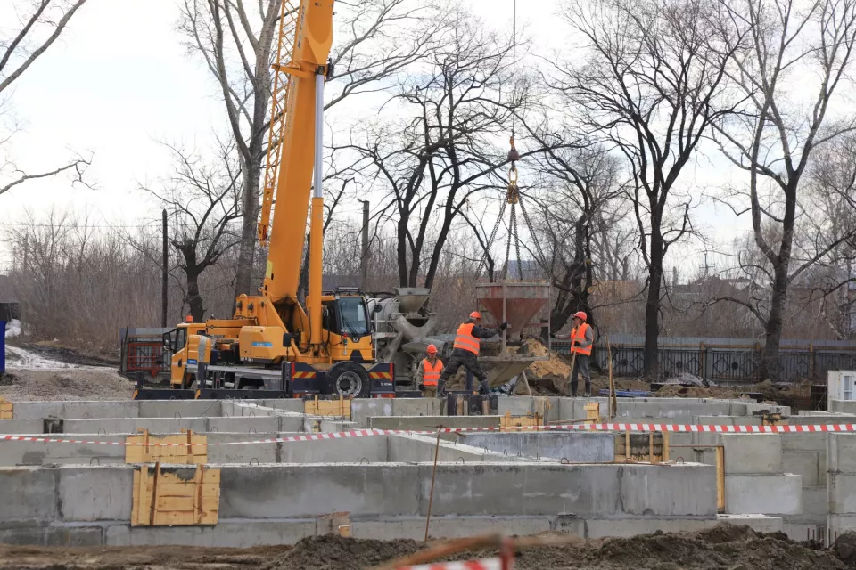 Строительство здания школы №31 в Бийске