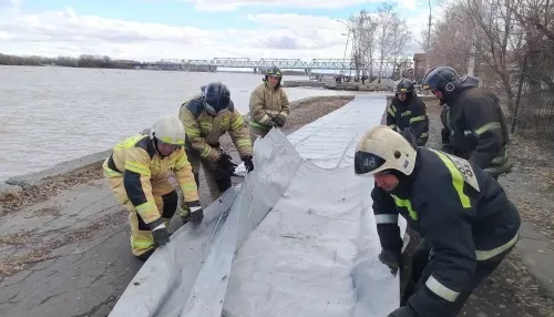В Камне-на-Оби устанавливают дамбы из-за риска подтопления города