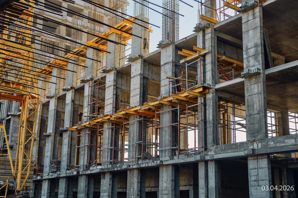 Строительство премиальных резиденций "Сахаров Парк". Апрель 2026 года