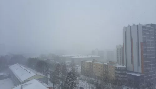 Внезапный снегопад накрыл Новосибирск 17 апреля. Фото